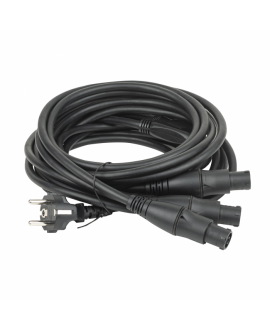 DAP Schuko to powerCON TRUE1 TOP split 3-way 5m PowerCON Cables