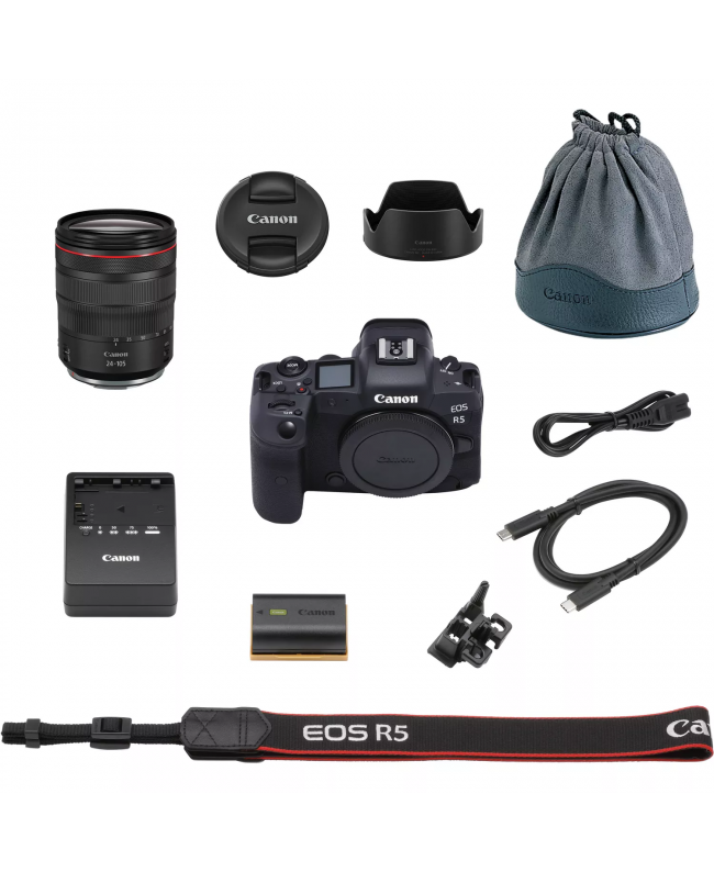 Canon EOS R5 + RF 24-105mm F4 L IS USM Mirrorless Cameras