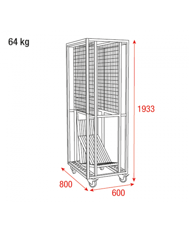 Wentex Trolley di trasporto per Pipe & Drape Componenti Pipe & Drape