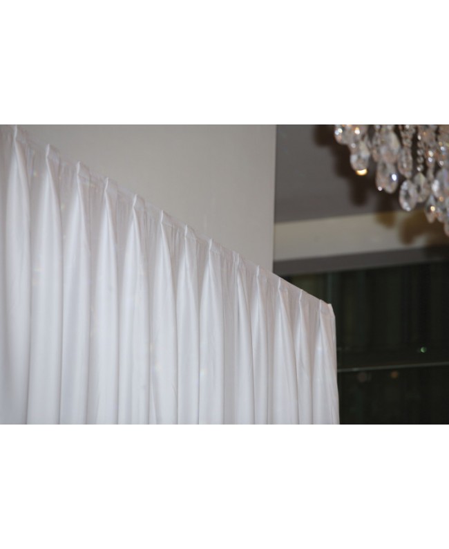 Wentex P&D Curtain MGS 175 g/m² White - 330 x 120 cm Pipe & Drape Textiles