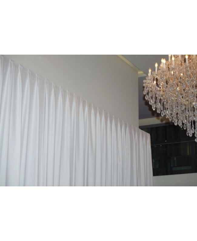 Wentex P&D Vorhang MGS 175 g/m² Weiß - 330 x 300 cm Pipe & Drape Vorhänge
