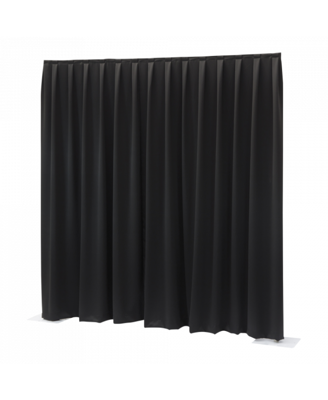 Wentex P&D Curtain MCS 300 g/m² Black - 330 x 120 cm Pipe & Drape Textiles