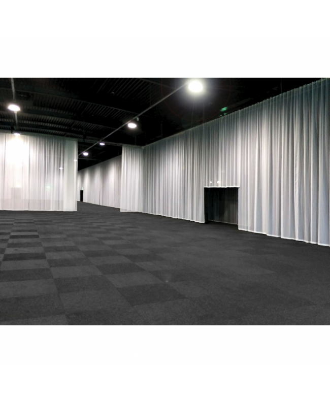 Showgear Voile CS Curtain, 55 g/m² Black - 300 x 400 cm Pipe & Drape Textiles