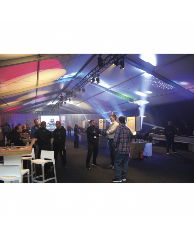 Showgear Voile CS Tenda, 55 g/m² Nero - 300 x 400 cm Tende Pipe & Drape