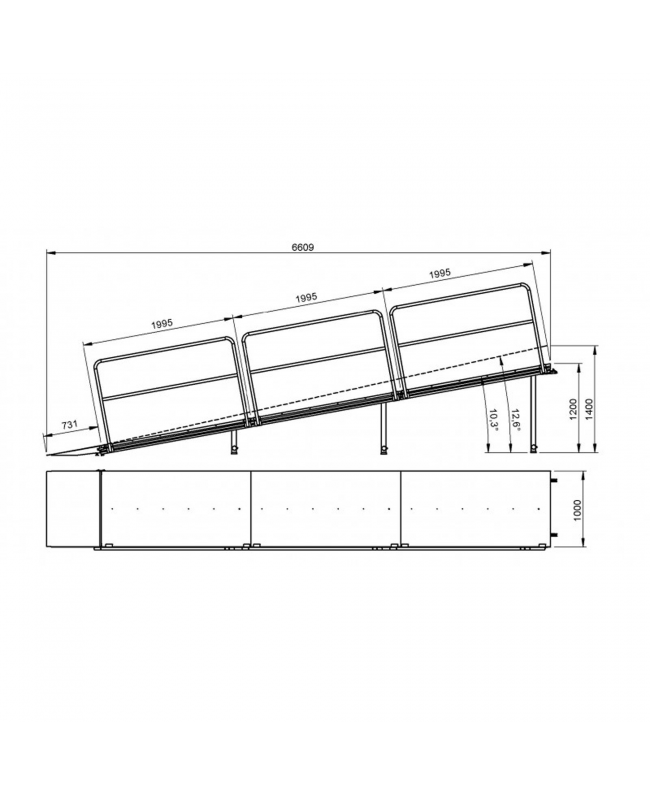 Showgear Mammoth Dex Ramp 120 - 140 cm Stage Decks