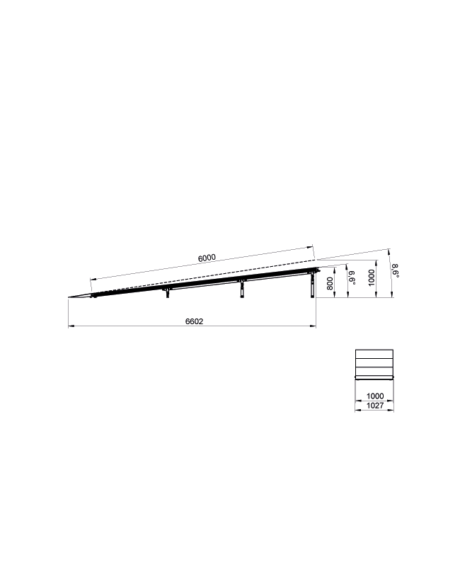 Showgear Mammoth Dex Ramp 80 - 100 cm Stage Decks