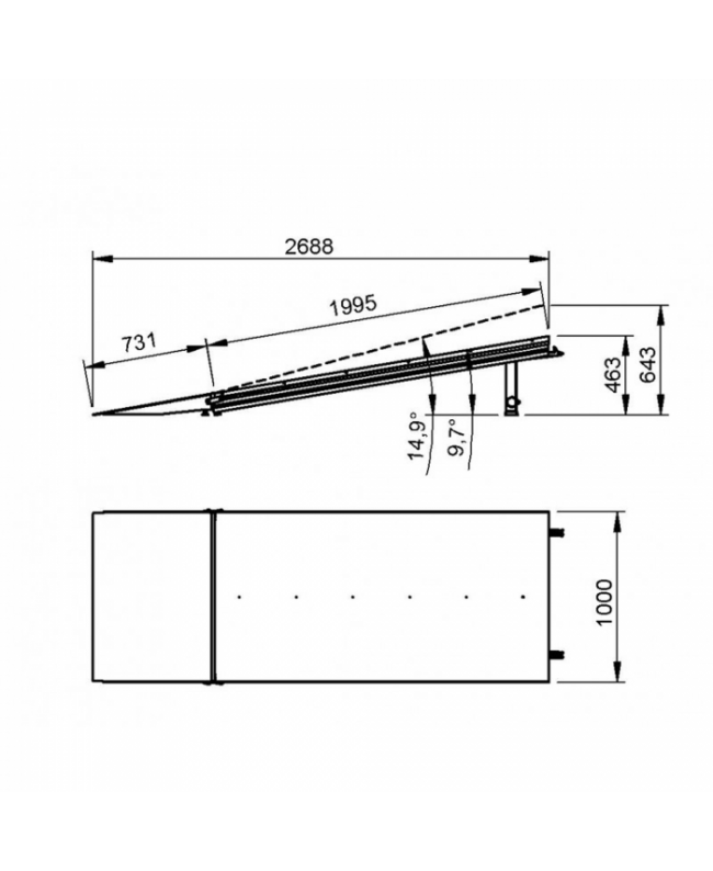 Showgear Mammoth Dex Ramp 46 - 64 cm Stage Decks