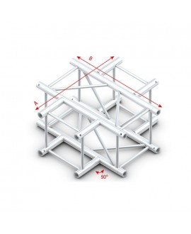 Milos Pro-40 Square F - Cross 4-way 90° Pro-40 Square