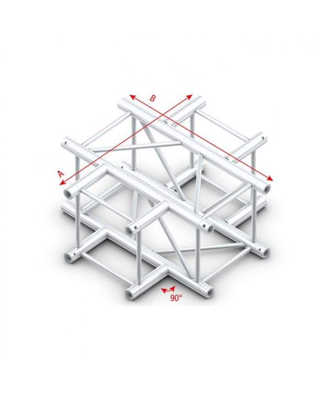 Milos Pro-40 Square F - Cross 4-way 90° Pro-40 Square