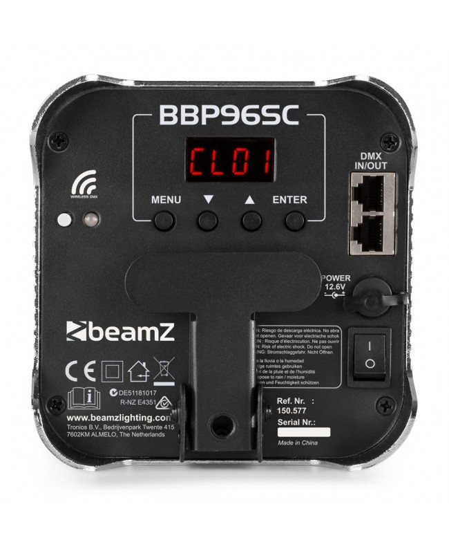 Beamz BBP96SC Uplight 6x12W 6in1 EL IRC Batteriebetriebene Leuchten