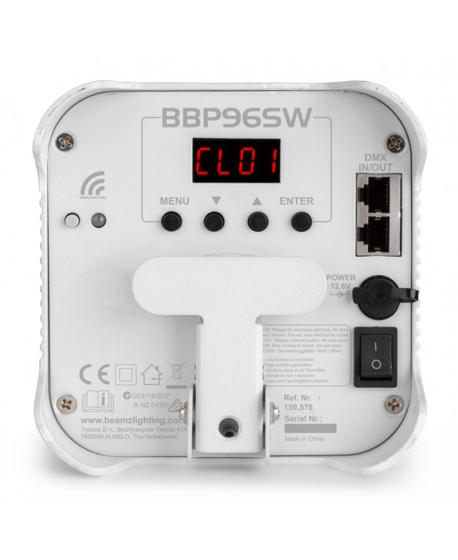 Beamz BBP96SW Uplight 6x12W 6in1 EL IRC Fari LED a batteria