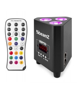 Beamz BBP93 Uplight 3x10W 4in1 DMX IRC Battery Lights