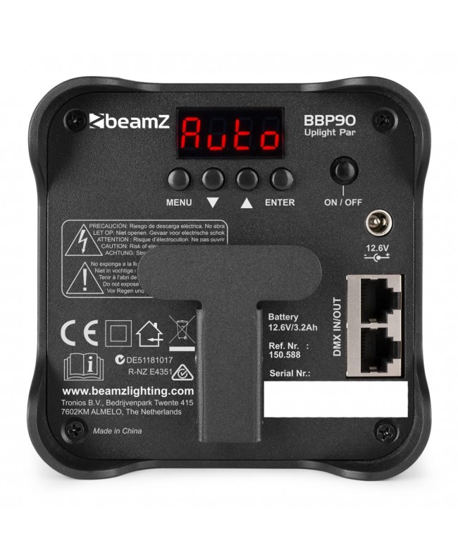 Beamz BBP90 Uplight 4x4W 4in1 DMX IRC Battery Lights