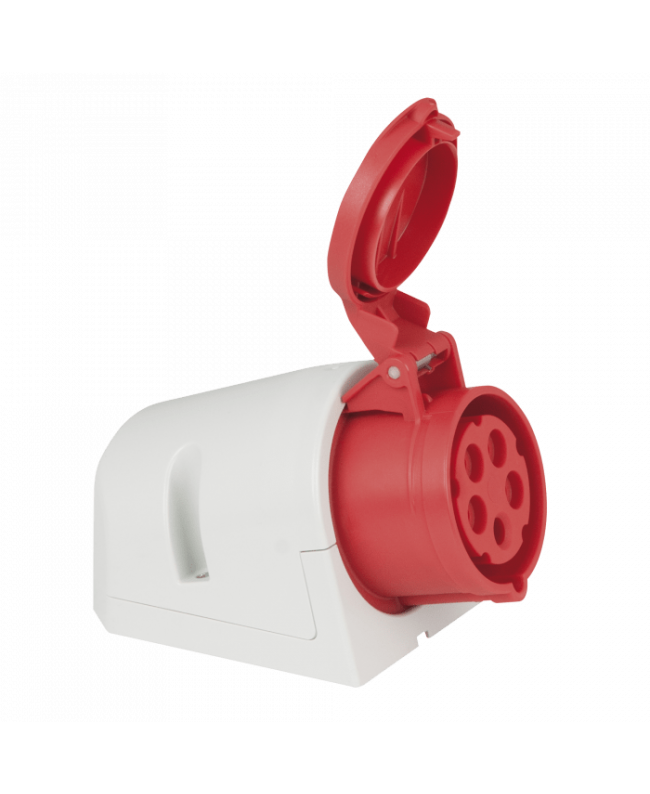 PCE CEE 16 A/400 V 5P Wallmount - female CEE Cable Connectors