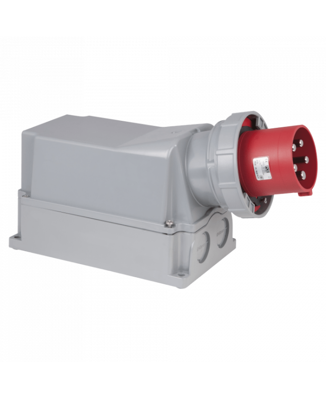 PCE CEE 125 A/400 V 5P Wallmount - male CEE Cable Connectors