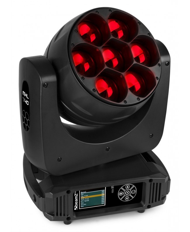 BeamZ MHL740 with flightcase Teste mobili Wash