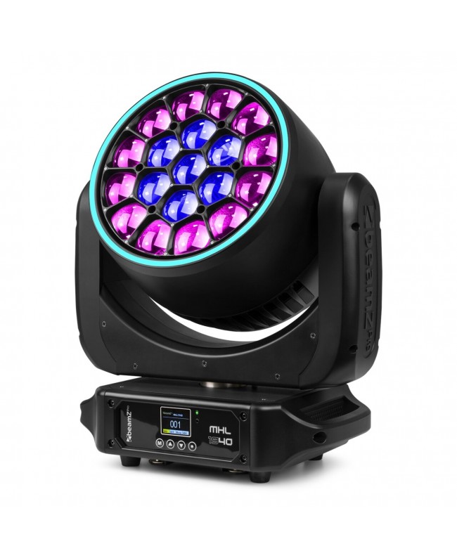 BeamZ MHL1940 LED with flightcase Teste mobili Wash