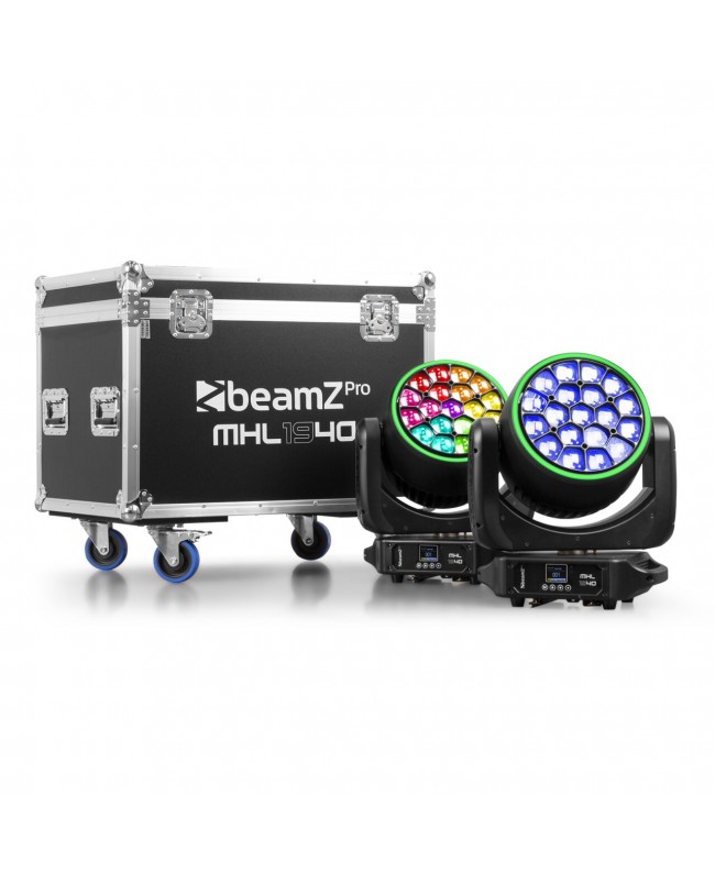 BeamZ MHL1940 LED with flightcase Teste mobili Wash
