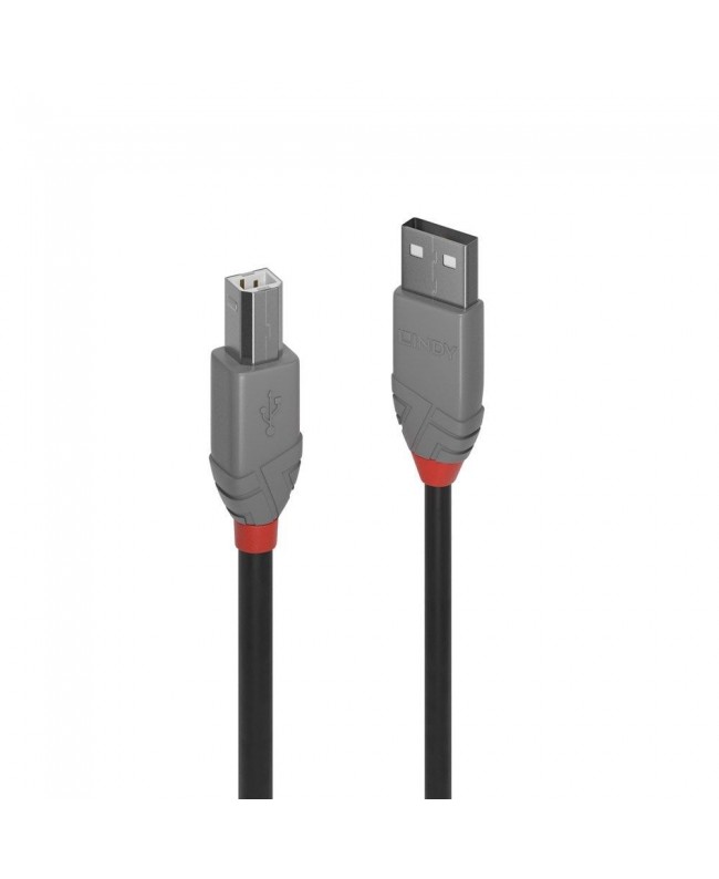 LINDY 36677 10m USB 2.0 Type A To B Cable, Anthra Line USB Cables