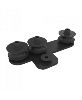 Wentex Rope Guide - 3 ruote, nero Eurotrack