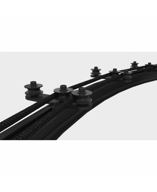 Wentex Rope Guide - 3 ruote, nero Eurotrack