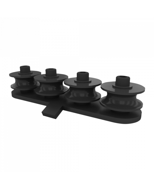 Wentex Rope Guide - 4 Rollen, Schwarz Eurotrack