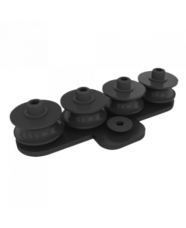 Wentex Rope Guide - 4 ruote, nero Eurotrack