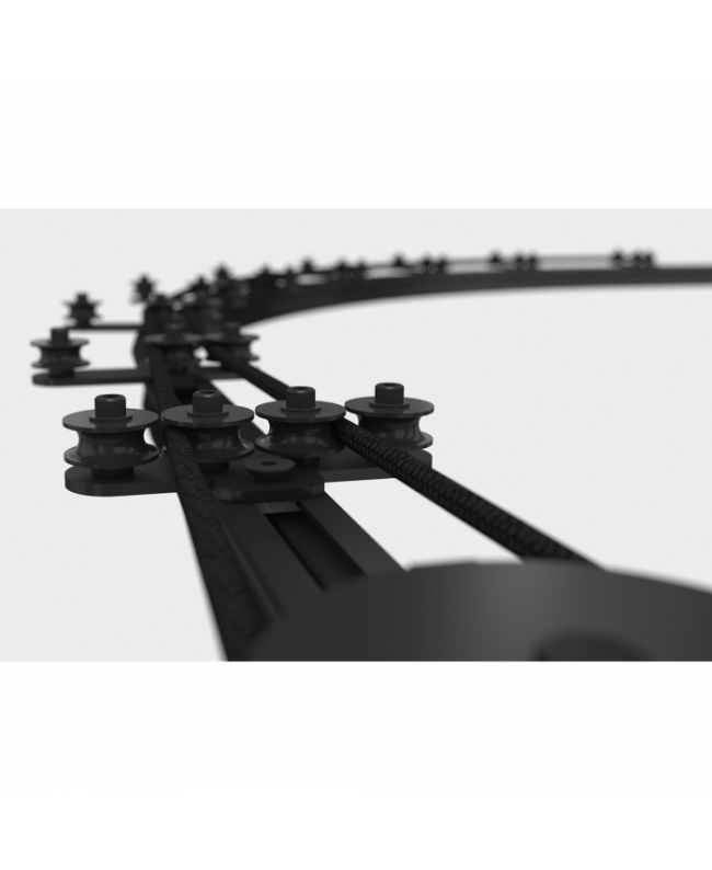 Wentex Rope Guide - 4 ruote, nero Eurotrack