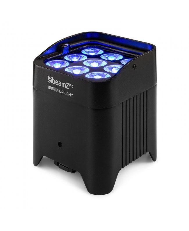 Beamz BBP59 Battery Uplight Par 9x 12W Outdoor Fari LED a batteria