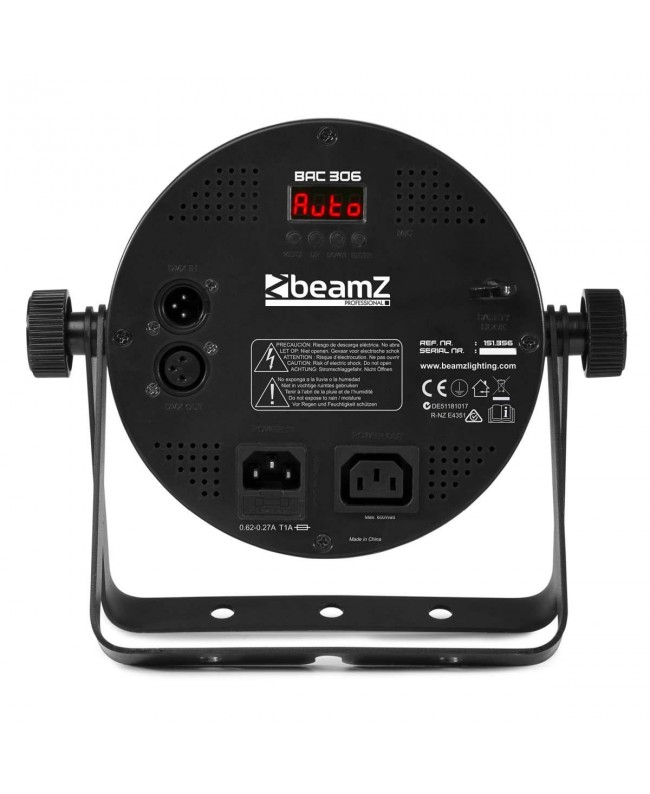 Beamz BAC306 ProPar Alu12 x12W6-1RGBWA-UV LED PAR