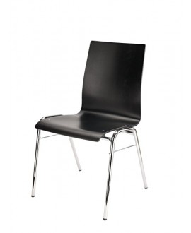 K&M 13400 Stapelbarer Stuhl Schwarz Hocker