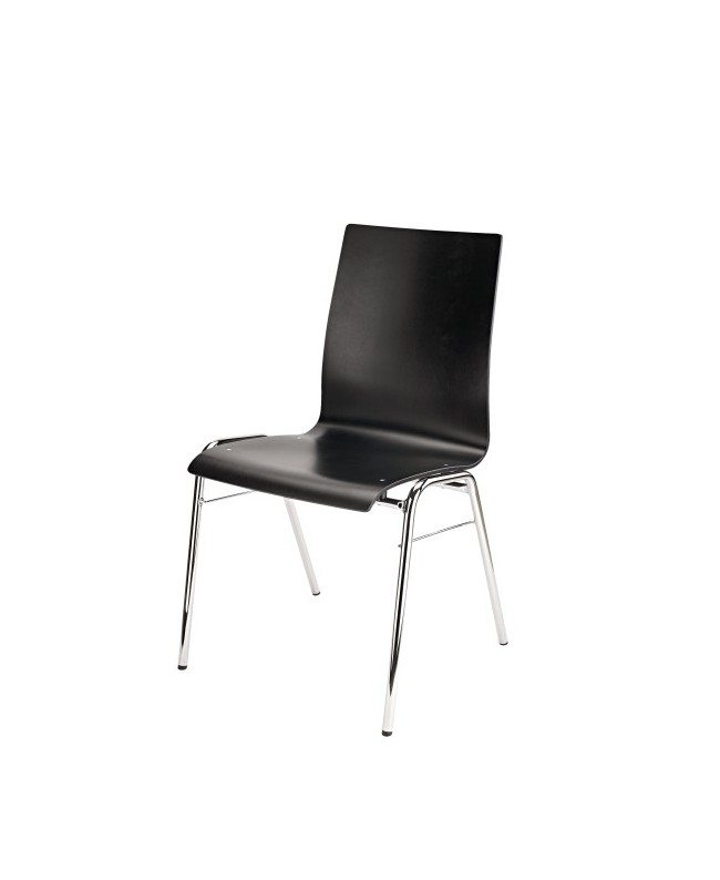 K&M 13400 Stapelbarer Stuhl Schwarz Hocker