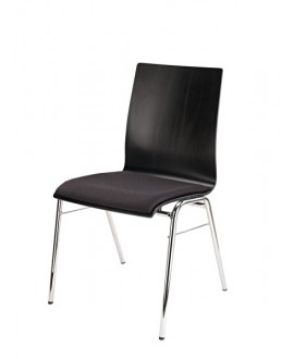 K&M 13415 Stapelbarer Stuhl Schwarz Hocker