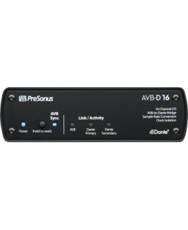 PreSonus AVB-D16 16x16 AVB-to-Dante Bridge Network audio interfaces