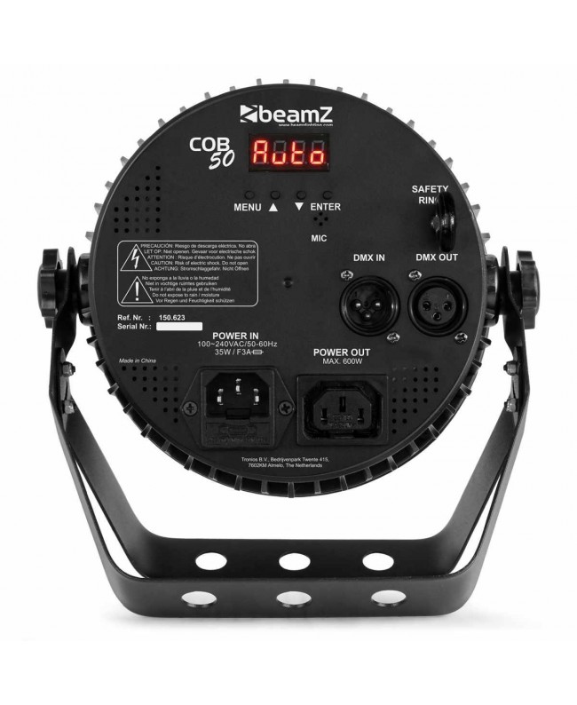 Beamz COB50 5in1 RGBWA PAR Light DMX LED PAR