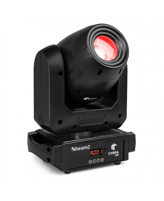 Beamz Cobra 100 LED Spot Moving Head with Prism Teste mobili Spot