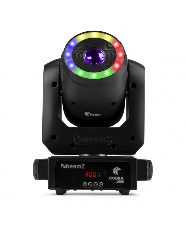 Beamz COBRA 100R Spot 100W Mov.head+Ring Teste mobili Spot
