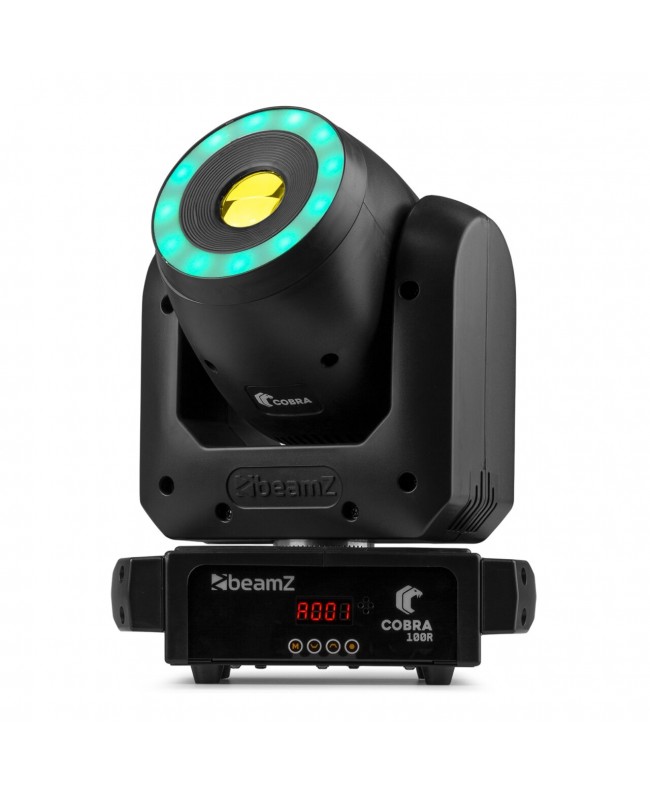 Beamz COBRA 100R Spot 100W Mov.head+Ring Teste mobili Spot