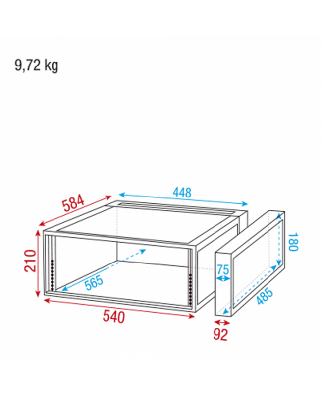 Showgear Doppeltürgehäuse 4U 19" Rack