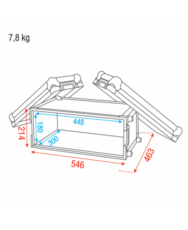 Showgear Flight case compatto per effetti 4U Flight Cases