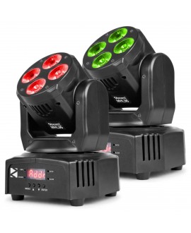 Beamz MHL36 Set 2xWash 4x9W 3in1 incl bag Movinglights Wash