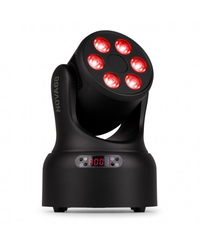 Beamz NOVA68-BK MH Wash 6x8W RGBW Movinglights Wash