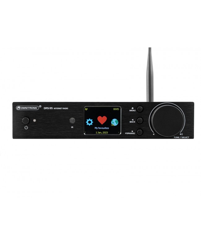 OMNITRONIC DRS-95 Internet Radio with DAB+ and Bluetooth Hi-Fi Mediaplayer