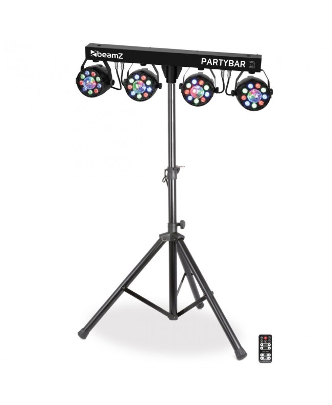Beamz PartyBar3 4PAR 9x1W RGB MagicBall Effetti LED