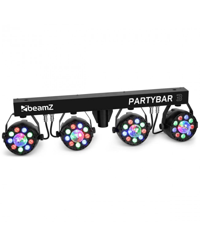 Beamz PartyBar3 4PAR 9x1W RGB MagicBall Effetti LED
