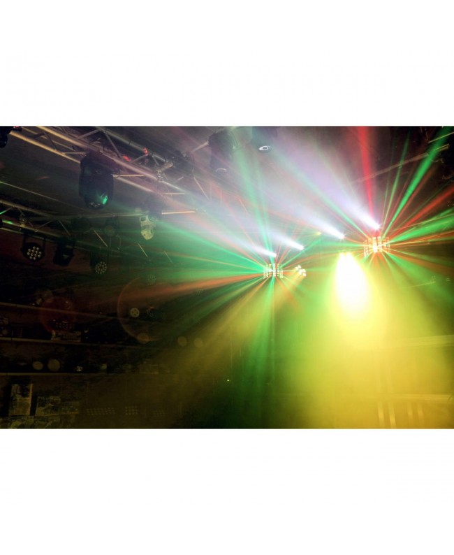 Beamz ShowBar 2xPAR 6x6in 2xDerby, Laser Effetti LED