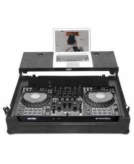 UDG U91088BL Ultimate Flight Case Pioneer DJ DDJ-FLX10 Black Plus (Laptopablage + Räder) Konsolen-Cases