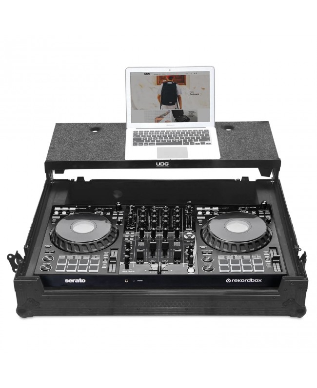 UDG U91088BL Ultimate Flight Case Pioneer DJ DDJ-FLX10 Black Plus (Laptopablage + Räder) Konsolen-Cases