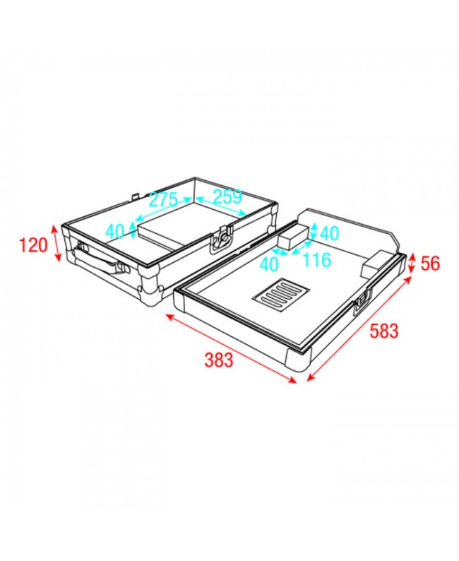 Showgear Flight Case für AlphaTheta CDJ-3000X CD-Player-Cases