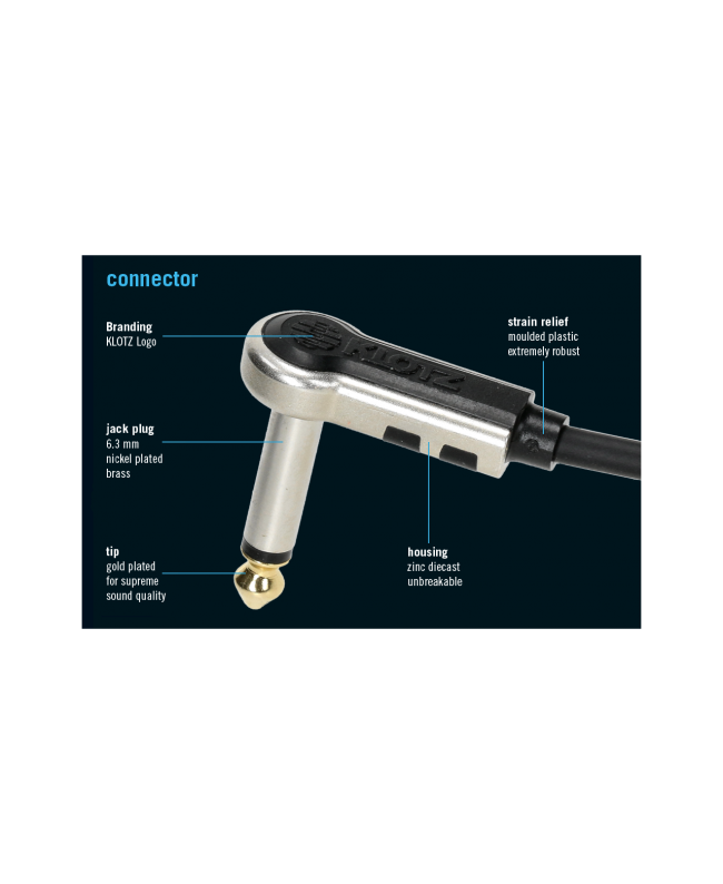 Klotz KPM0.25RR Pedalboard Patch Cables